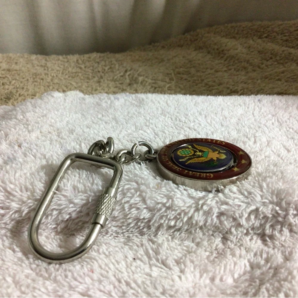 Red Great Seal Keychain with Metal Clip
